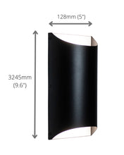 Load image into Gallery viewer, 10-Inch 24W Semi-Round Outdoor LED Wall Light (2-pack)