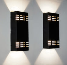 Load image into Gallery viewer, 12-Inch 24W Semi-Square Outdoor LED Wall Light (2-pack)