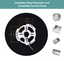 Load image into Gallery viewer, YUURTA 12 Inch 24W 3CCT (3000K/4000K/5000K) Flush Mount Ceiling Light 3000Lm Dimmable (Black)