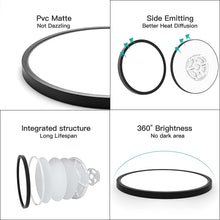 Load image into Gallery viewer, YUURTA 12 Inch 24W 3CCT (3000K/4000K/5000K) Flush Mount Ceiling Light 3000Lm Dimmable (Black)