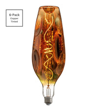 Load image into Gallery viewer, YUURTA LED 12-Inch Copper Tinted Glass Oversized Bottle Shape Bulb 4W E26 Spiral Filament