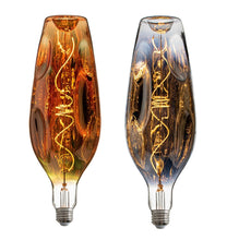 Load image into Gallery viewer, YUURTA LED 12-Inch Copper/Silver Tinted Glass Oversized Bottle Shape Bulb 4W E26 Spiral Filament