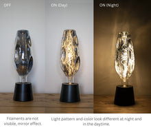 Load image into Gallery viewer, YUURTA LED 12-Inch Copper/Silver Tinted Glass Oversized Bottle Shape Bulb 4W E26 Spiral Filament