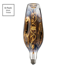 Load image into Gallery viewer, YUURTA LED 12-Inch Silver Glass Oversized Bottle Shape Bulb 4W E26 Spiral Filament