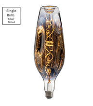 Load image into Gallery viewer, YUURTA LED 12-Inch Silver Glass Oversized Bottle Shape Bulb 4W E26 Spiral Filament