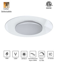 Load image into Gallery viewer, 15-Inch 18W Color Selectable Ceiling/Wall Flush Mount LED Disk Light (Grey)