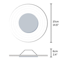 Load image into Gallery viewer, 15-Inch 18W Color Selectable Ceiling/Wall Flush Mount LED Disk Light (Grey)