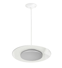 Load image into Gallery viewer, 15-Inch 18W Color Selectable Pendant LED Disk Light (Grey)