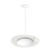 Load image into Gallery viewer, 15-Inch 18W Color Selectable Pendant LED Disk Light (White)