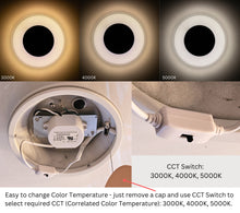 Load image into Gallery viewer, 15-Inch 18W Color Selectable Pendant LED Disk Light (Grey)