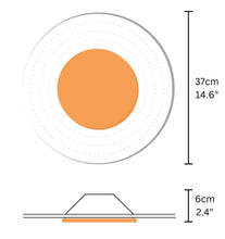 Load image into Gallery viewer, 15-Inch 18W Color Selectable Pendant LED Disk Light (Orange)