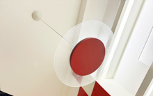 Load image into Gallery viewer, 15-Inch 18W Color Selectable Pendant LED Disk Light (Red)