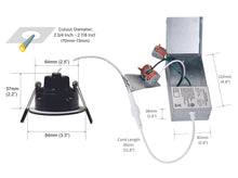 Load image into Gallery viewer, 3 Inch 8W 830Lm Black LED Gimbal Lights (CRI82, 3000K)