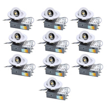 Load image into Gallery viewer, 3 Inch 6W 24° Narrow Beam 90° Tilt Color Selectable 5CCT 500Lm Wet Rated Gimbal Lights
