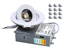 Load image into Gallery viewer, 3 Inch 6W 24° Narrow Beam 90° Tilt Color Selectable 5CCT 500Lm Wet Rated Gimbal Lights