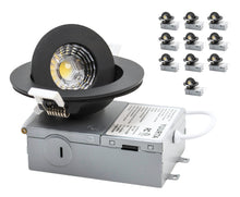 Load image into Gallery viewer, 3 Inch Black 6W Tilt 90° Color Selectable 5CCT 500Lm Wet Rated Gimbal Lights