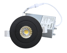 Load image into Gallery viewer, 3 Inch Black 6W Tilt 90° Color Selectable 5CCT 500Lm Wet Rated Gimbal Lights