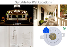 Load image into Gallery viewer, 3 Inch 6W Tilt 90° Color Selectable 5CCT 500Lm Wet Rated Gimbal Lights