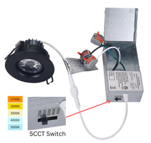 Load image into Gallery viewer, 3 Inch 8W 730Lm Black LED Gimbal Lights (CRI90, 5CCT)