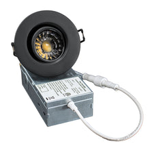 Load image into Gallery viewer, 3 Inch 8W CRI90 3000K (Warm White) LED Gimbal Pot Lights (Black)
