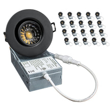 Load image into Gallery viewer, 3 Inch 8W CRI90 3000K (Warm White) LED Gimbal Pot Lights (Black)