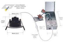 Load image into Gallery viewer, 3 Inch 8W 730Lm Black LED Gimbal Lights (CRI90, 5CCT)