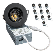 Load image into Gallery viewer, 3 Inch 8W CRI90 5CCT Color Selectable LED Gimbal Pot Lights (Black)