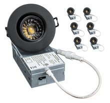 Load image into Gallery viewer, 3 Inch 8W CRI90 5CCT Color Selectable LED Gimbal Pot Lights (Black)
