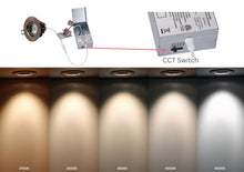 Load image into Gallery viewer, 3 Inch 8W CRI90 5CCT Color Selectable LED Gimbal Pot Lights (Brushed Bronze)