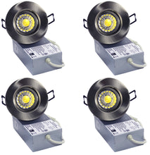 Load image into Gallery viewer, 3 Inch 8W 830Lm Brushed Nickel LED Gimbal Lights (5000K)