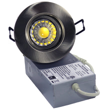 Load image into Gallery viewer, 3 Inch 8W 830Lm Brushed Nickel LED Gimbal Lights (5000K)