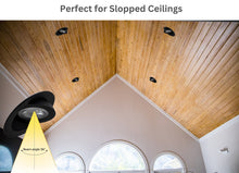 Load image into Gallery viewer, 3 Inch Black 6W Tilt 90° Color Selectable 5CCT 500Lm Wet Rated Gimbal Lights