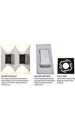 Load image into Gallery viewer, 10-Inch 24W Semi-Round Outdoor LED Wall Light (2-pack)