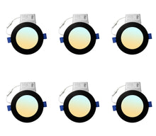 Load image into Gallery viewer, 4 Inch 10W 650Lm Black Trim LED Downlights (5CCT)