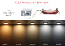 Load image into Gallery viewer, 4 Inch 9W 2-Hour Fire Rated 5CCT Color Selectable LED Downlights (White)