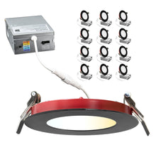 Load image into Gallery viewer, 4 Inch 9W 2-Hour Fire Rated 5CCT Color Selectable LED Downlights (Black)