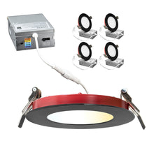 Load image into Gallery viewer, 4 Inch 9W 2-Hour Fire Rated 5CCT Color Selectable LED Downlights (Black)