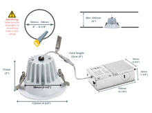 Load image into Gallery viewer, 4-Inch 12W Anti Glare 5CCT CRI90+ LED Downlights (Round White)