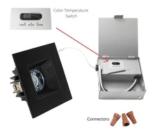 Load image into Gallery viewer, 4-Inch 12W Anti Glare 3CCT CRI90+ LED Downlights (Square Black)