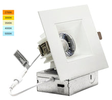 Load image into Gallery viewer, 4-Inch 12W Anti Glare 5CCT CRI90+ LED Downlights (Square White)