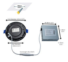 Load image into Gallery viewer, 4 Inch 10W 650Lm Black Trim LED Downlights (3CCT)