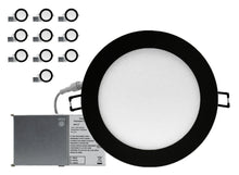 Load image into Gallery viewer, 6 Inch 15W 990Lm 5CCT Color Selectable LED Downlights (Black)