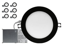 Load image into Gallery viewer, 6 Inch 15W 990Lm 5CCT Color Selectable LED Downlights (Black)