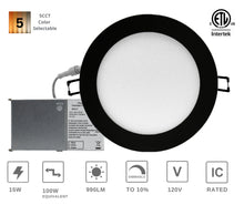 Load image into Gallery viewer, 6 Inch 15W 990Lm 5CCT Color Selectable LED Downlights (Black)