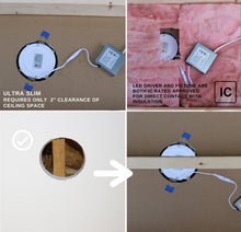 Load image into Gallery viewer, 6 Inch 12W Smart Wireless Wi-Fi, Remote, Voice Control, RGB LED Downlights (Black)