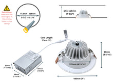 Load image into Gallery viewer, 6-Inch 15W Anti Glare 5CCT CRI90+ LED Downlights (Round White)