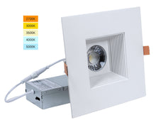 Load image into Gallery viewer, 6-Inch 15W Anti Glare 5CCT CRI90+ LED Downlights (Square White)