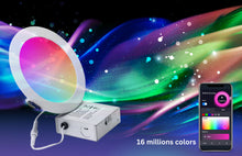 Load image into Gallery viewer, 6 Inch 12W Smart Wireless Wi-Fi, Remote, Voice Control, RGB LED Downlights (White)