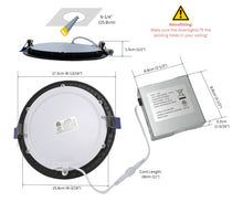 Load image into Gallery viewer, 6 Inch 12W Smart Wireless Wi-Fi, Remote, Voice Control, RGB LED Downlights (Black)