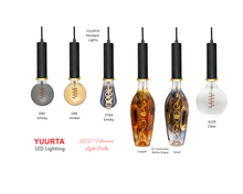 Load image into Gallery viewer, YUURTA Black Pendant Light 16cm with Golden Ring, Adjustable Height Black Woven Fabric Cord E26 Base